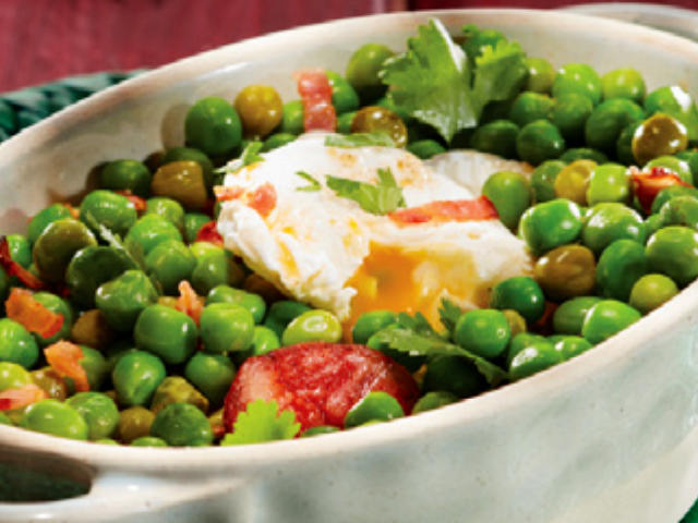 Ervilha com ovos: Prato típico da Cozinha algarvia &copy; / Cozinha do Algarve, RTA, Ilustração