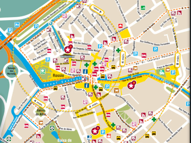 Mapa do Centro de Aveiro &copy; CM de Aveiro, ilustração