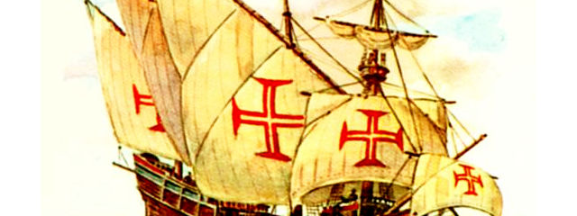 Caravela da Ordem do Cristo, usada nos Descobrimentos &copy; / ilustração