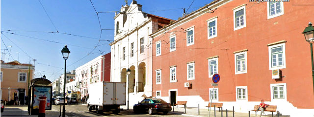 Calçada da Boa Hora na Ajuda, Freguesia da Ajuda, Lisboa &copy; Google Earth Pro