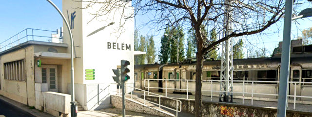 Estação Ferroviária (Estação dos Comboios), Freguesia de Belém, Lisboa &copy; Google Earth Pro