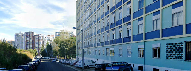 Estrada do Calhariz, Calhariz Novo, Freguesia de Benfica, Lisboa &copy; Google Earth Pro