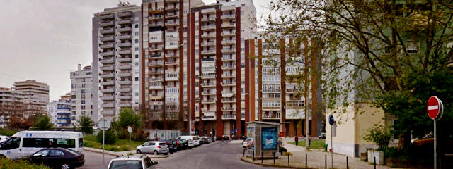 Estrada do Calhariz, Calhariz Novo, Freguesia de Benfica, Lisboa &copy; Google Earth Pro