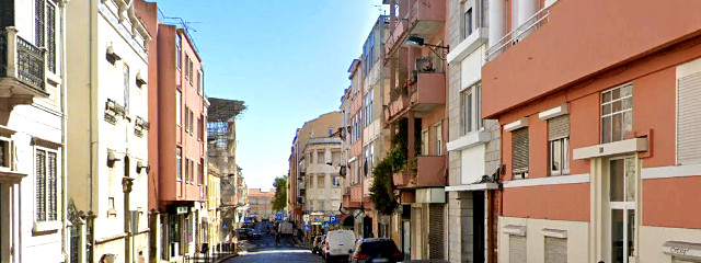Rua Marquês de Fronteira, Freguesia de Campolide, Freguesia de Belém, Lisboa &copy; Google Earth Pro