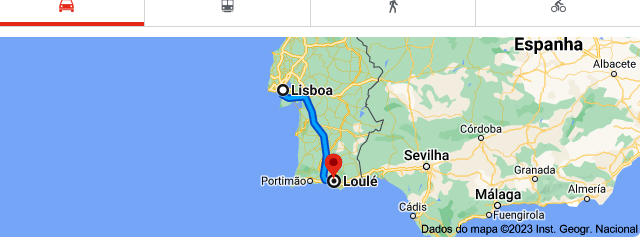 De Lisboa a Loulé &copy; Google