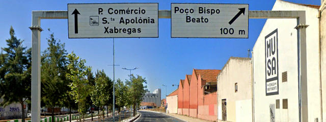 Avenida Infante D. Henrique Poço do Bispo, Freguesia de Marvila, Lisboa &copy; Google Earth Pro