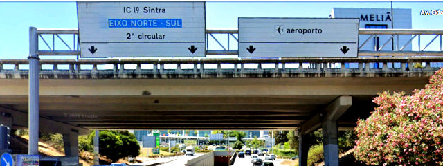 Avenida Cidade do Porto, Freguesia dos Olivais, Lisboa &copy; Google Earth Pro