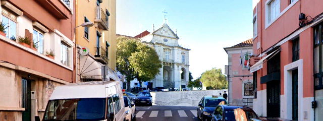 Residências na Rua Cesário Verde, Freguesia de Penha de França, Lisboa &copy; Google Earth Pro