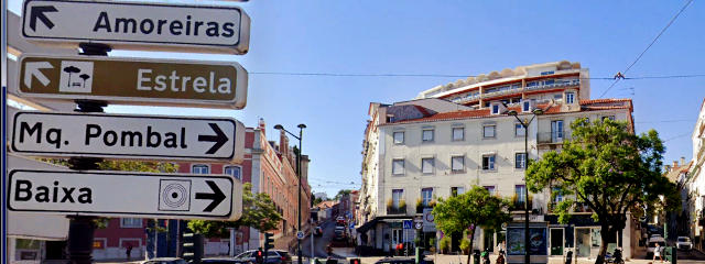Largo do Rato, Freguesia do Campo de Ourique, Lisboa &copy; Google Earth Pro