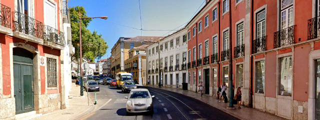 Rua da Escola Politécnica, Largo do Rato, Freguesia do Campo de Ourique, Lisboa &copy; Google Earth Pro