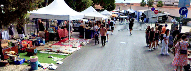 Feira da Ladra do Campo de Santa Clara, Freguesia de São Vicente, Lisboa &copy; Google Earth Pro