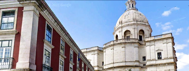 Largo Dr. Bernardino Antônio Gomes, Campo de Santa Clara, Freguesia de São Vicente, Lisboa &copy; Google Earth Pro