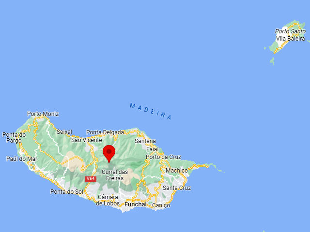 Mapa do Arquipélago da Madeira, Portugal &copy; Google
